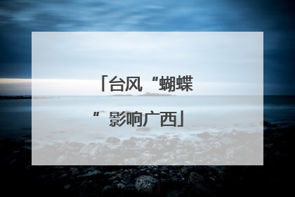 台风“蝴蝶”影响广西