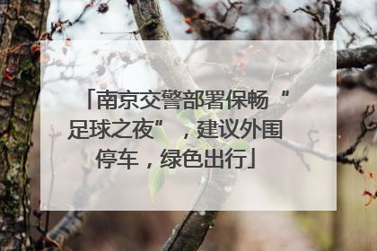 南京交警部署保畅“足球之夜”，建议外围停车，绿色出行