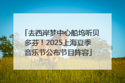 去西岸梦中心船坞听贝多芬！2025上海夏季音乐节公布节目阵容