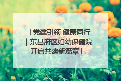 党建引领 健康同行｜东昌府区妇幼保健院开启共建新篇章