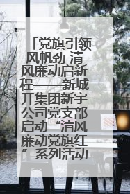 党旗引领风帆劲 清风廉动启新程——新城开集团新宇公司党支部启动“清风廉动党旗红”系列活动