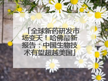 全球新药研发市场变天！哈佛最新报告：中国生物技术有望超越美国