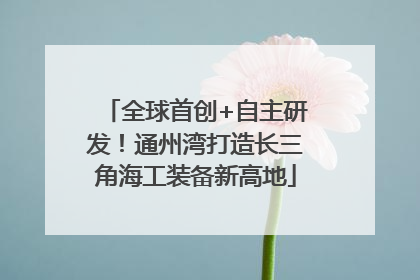 全球首创+自主研发！通州湾打造长三角海工装备新高地