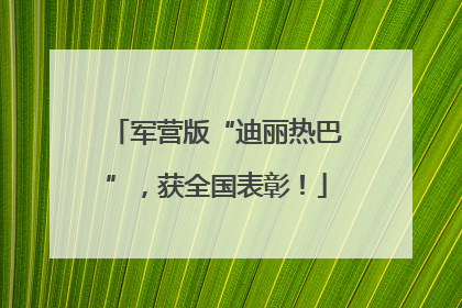 军营版“迪丽热巴”，获全国表彰！