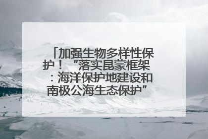 加强生物多样性保护！“落实昆蒙框架：海洋保护地建设和南极公海生态保护”主题论坛将举办