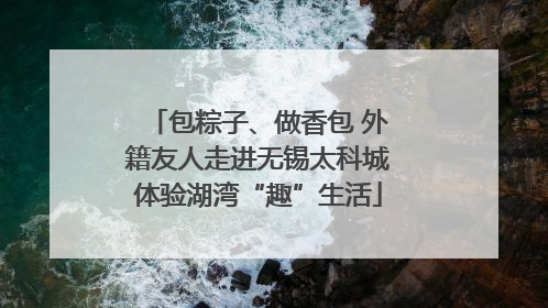 包粽子、做香包 外籍友人走进无锡太科城体验湖湾“趣”生活