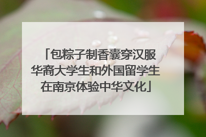 包粽子制香囊穿汉服 华裔大学生和外国留学生在南京体验中华文化