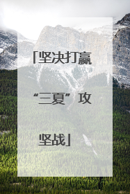 坚决打赢“三夏”攻坚战