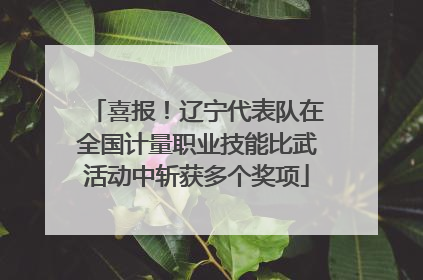 喜报！辽宁代表队在全国计量职业技能比武活动中斩获多个奖项