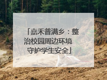 嘉禾普满乡：整治校园周边环境 守护学生安全