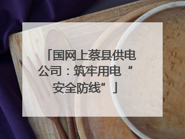 国网上蔡县供电公司：筑牢用电“安全防线”