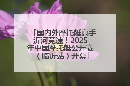 国内外摩托艇高手沂河竞速！2025年中国摩托艇公开赛（临沂站）开幕