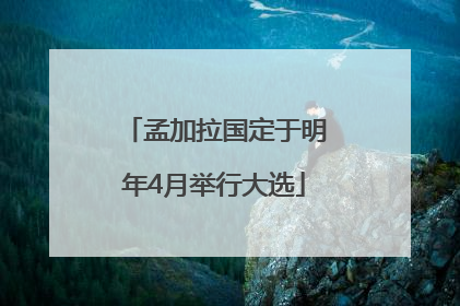 孟加拉国定于明年4月举行大选