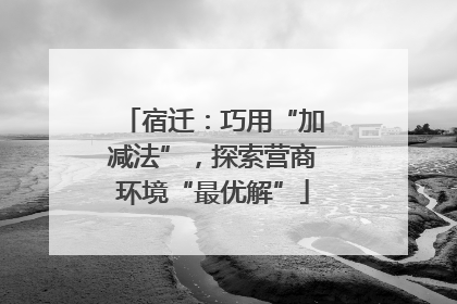 宿迁：巧用“加减法”，探索营商环境“最优解”