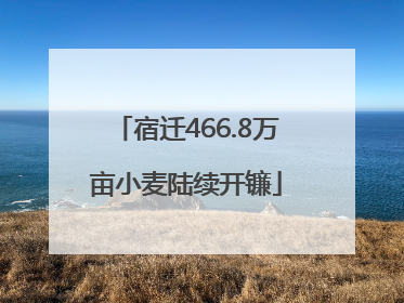 宿迁466.8万亩小麦陆续开镰