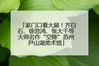 家门口看大展！齐白石、徐悲鸿、张大千等大师名作“空降”苏州尹山湖美术馆
