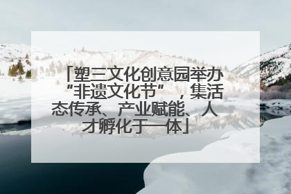 塑三文化创意园举办“非遗文化节”，集活态传承、产业赋能、人才孵化于一体