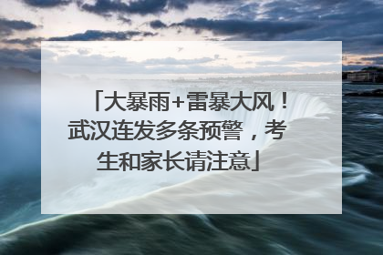 大暴雨+雷暴大风！武汉连发多条预警，考生和家长请注意