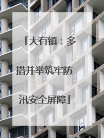 大有镇：多措并举筑牢防汛安全屏障