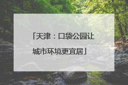 天津：口袋公园让城市环境更宜居