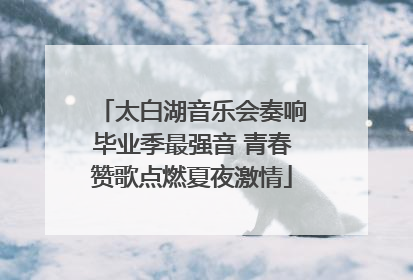 太白湖音乐会奏响毕业季最强音 青春赞歌点燃夏夜激情