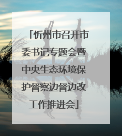 忻州市召开市委书记专题会暨中央生态环境保护督察边督边改工作推进会