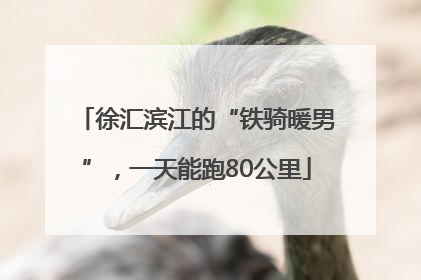 徐汇滨江的“铁骑暖男”，一天能跑80公里