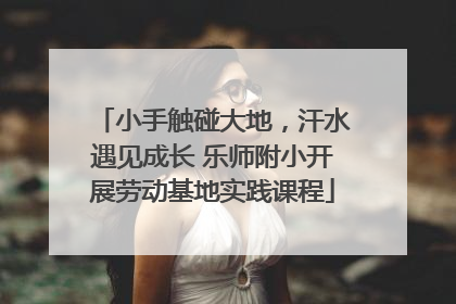 小手触碰大地，汗水遇见成长 乐师附小开展劳动基地实践课程