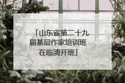 山东省第二十九届基层作家培训班在临清开班