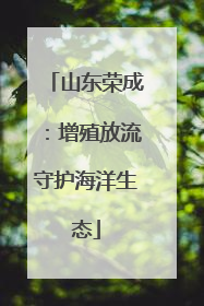 山东荣成：增殖放流守护海洋生态