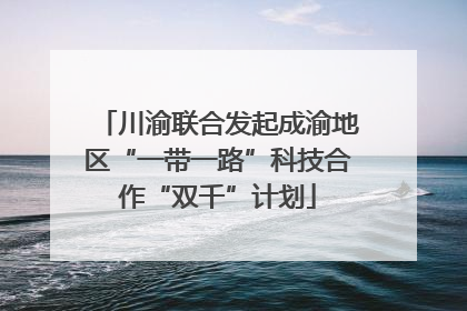 川渝联合发起成渝地区“一带一路”科技合作“双千”计划