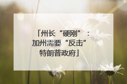 州长“硬刚”：加州需要“反击”特朗普政府