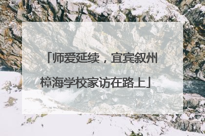 师爱延续，宜宾叙州樟海学校家访在路上
