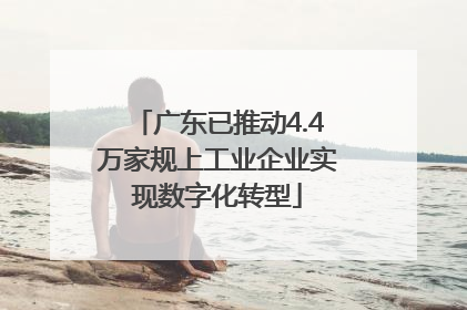 广东已推动4.4万家规上工业企业实现数字化转型