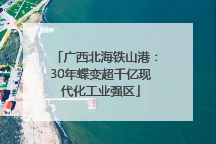 广西北海铁山港：30年蝶变超千亿现代化工业强区