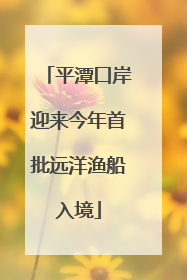 平潭口岸迎来今年首批远洋渔船入境
