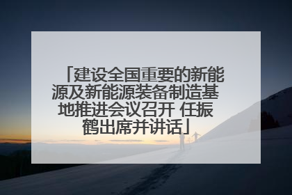 建设全国重要的新能源及新能源装备制造基地推进会议召开 任振鹤出席并讲话