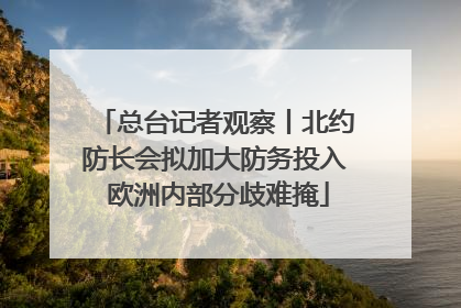 总台记者观察丨北约防长会拟加大防务投入 欧洲内部分歧难掩