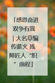 感恩奋进 双争有我｜大名草编传薪火 残障匠人“织”前程
