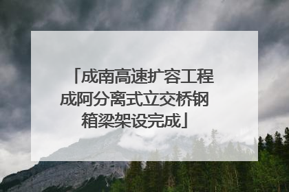 成南高速扩容工程成阿分离式立交桥钢箱梁架设完成