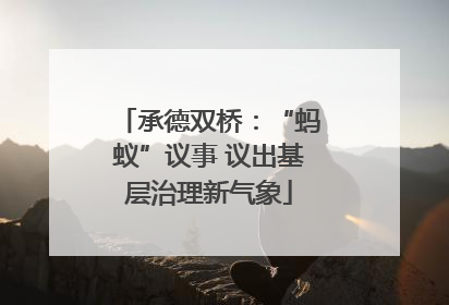 承德双桥：“蚂蚁”议事 议出基层治理新气象