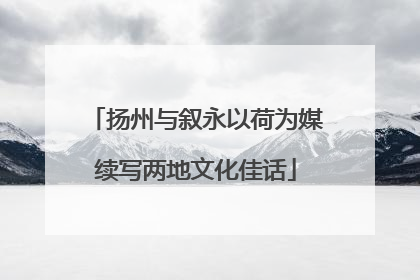 扬州与叙永以荷为媒续写两地文化佳话