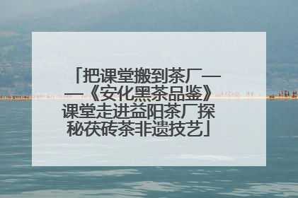 把课堂搬到茶厂——《安化黑茶品鉴》课堂走进益阳茶厂探秘茯砖茶非遗技艺