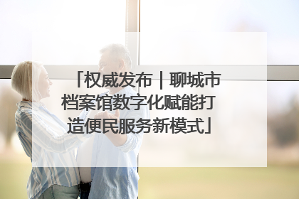 权威发布｜聊城市档案馆数字化赋能打造便民服务新模式