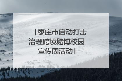 枣庄市启动打击治理跨境赌博校园宣传周活动