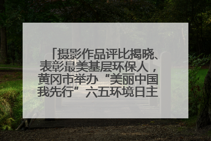 摄影作品评比揭晓、表彰最美基层环保人，黄冈市举办“美丽中国我先行”六五环境日主题宣传活动
