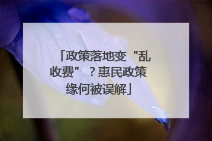 政策落地变“乱收费”？惠民政策缘何被误解