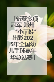 斩获多项冠军 郑州“小萌娃”出彩2025年全国幼儿手球嘉年华总站赛