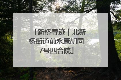 新桥寻迹｜北新桥街道前永康胡同7号四合院