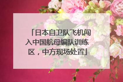 日本自卫队飞机闯入中国航母编队训练区，中方现场处置